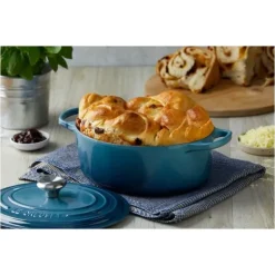 Hot LE CREUSET Cocotte en fonte Ronde 24 cm Deep Teal Signature