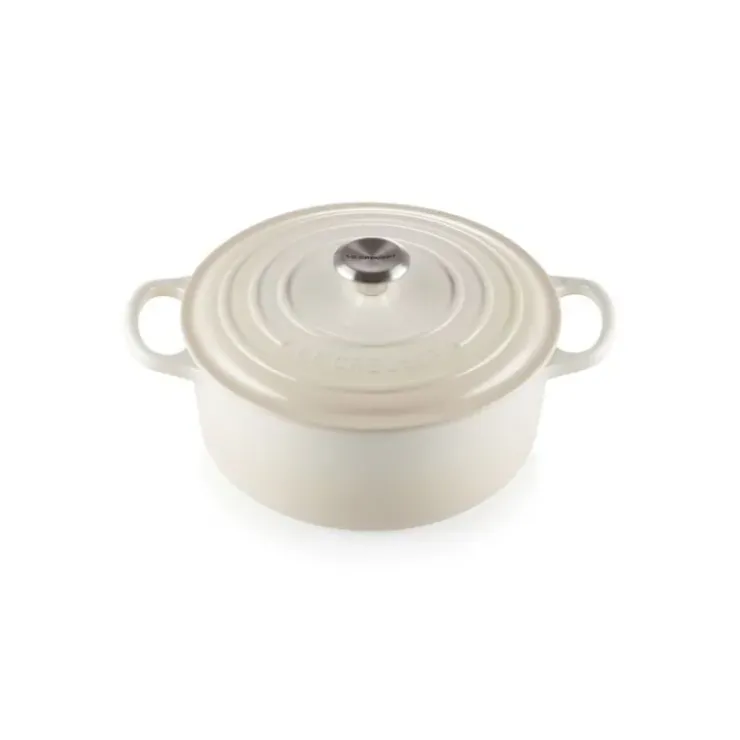 Sale LE CREUSET Cocotte en fonte Ronde 20 cm Meringue Signature