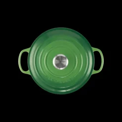 Clearance LE CREUSET Cocotte en Fonte Ronde 24 cm Bamboo Signature