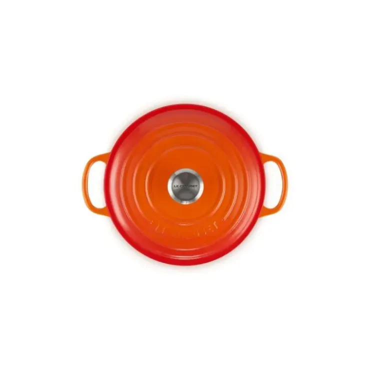 New LE CREUSET Cocotte en fonte Ronde 28 cm Volcanique Signature