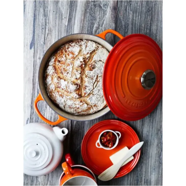 New LE CREUSET Cocotte en fonte Ronde 28 cm Volcanique Signature