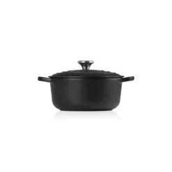 Clearance LE CREUSET Cocotte en Fonte Ronde 22 cm Noir mat Signature
