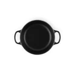 Clearance LE CREUSET Cocotte en Fonte Ronde 22 cm Noir mat Signature
