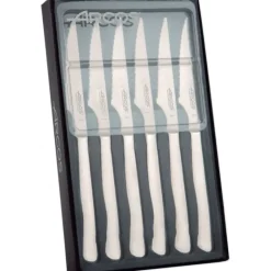 Outlet ARCOS Coffret 6 Couteaux à Steak 11 cm Lame Crantée Acier Inoxydable