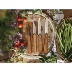 Sale OPINEL Coffret 3 Couteaux de Cuisine et un Eplucheur Olivier Les Essentiels