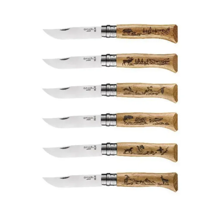Discount OPINEL Coffret 6 Couteaux Gravure Animalia