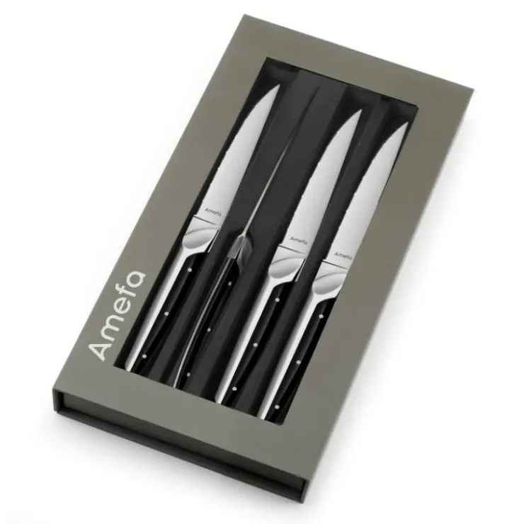 New AMEFA Coffret 4 Couteaux Steak Emperor 23,2 cm