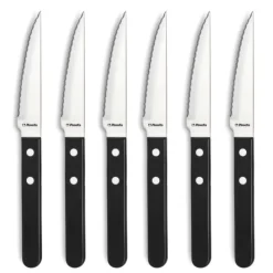 Sale AMEFA Coffret 6 Couteaux Steak Pizza Noir 21,5 cm