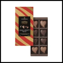 Clearance VALRHONA Coffret 8 Cœurs Fourrés Chocolat Noir et Lait 75 g