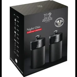 Outlet PEUGEOT Coffret 2 Moulins Manuels Sel & Poivre Noir Mat 12 cm + Entonnoir