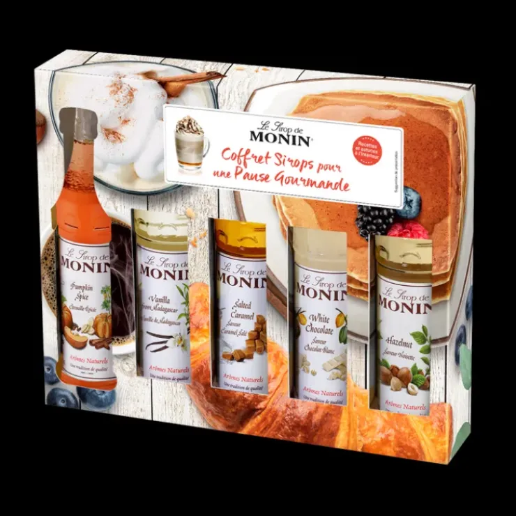 Hot MONIN Coffret Dégustation Sirops pour Pause Gourmande 5 x 5 cl