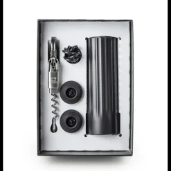 New PEUGEOT Coffret Pompe à Vin Electrique ABS + Tire-Bouchon Clavelin