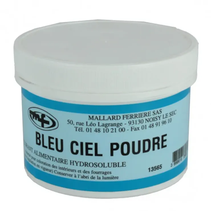 Sale MALLARD FERRIERE Colorant alimentaire Bleu Ciel E133 Poudre Hydrosoluble 100g