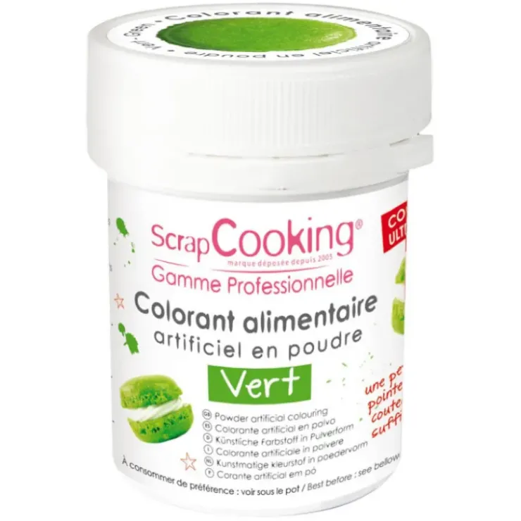 SCRAPCOOKING Colorant Alimentaire en Poudre Vert 5g