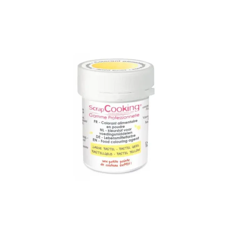 SCRAPCOOKING Colorant Alimentaire en Poudre Jaune Pastel 5g