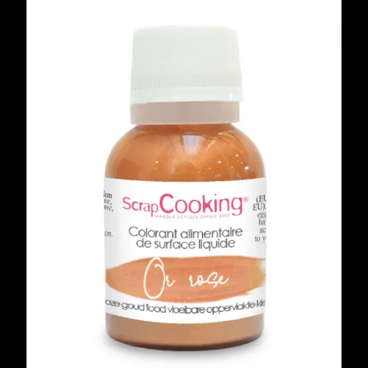 Best SCRAPCOOKING Colorant Alimentaire Liquide Or Rose 20 g