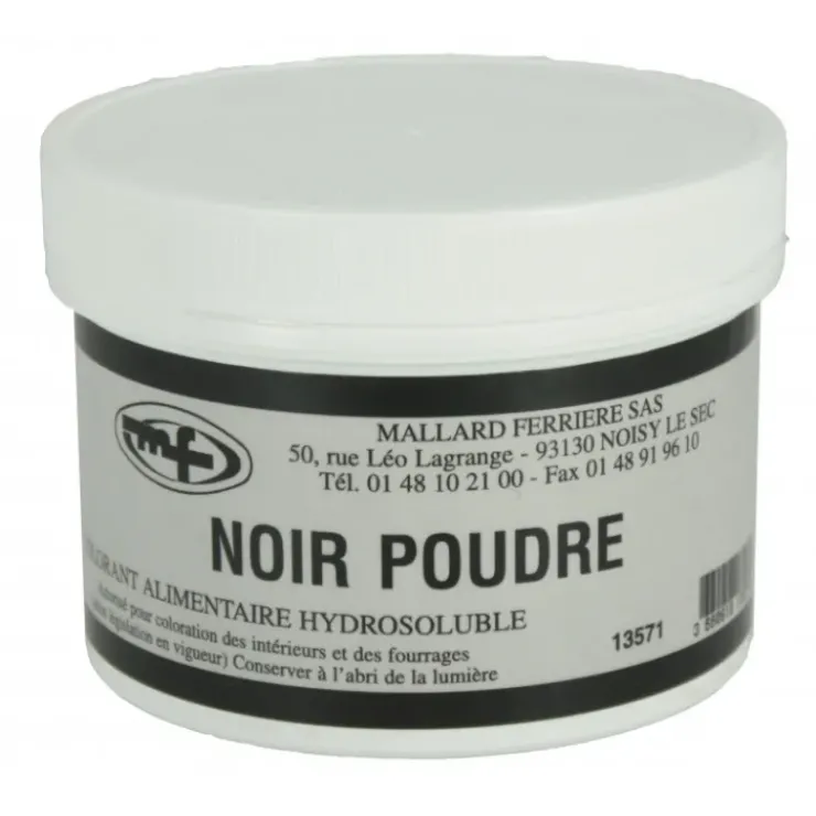 Sale MALLARD FERRIERE Colorant alimentaire Noir Charbon E153 Poudre Hydrosoluble 50g
