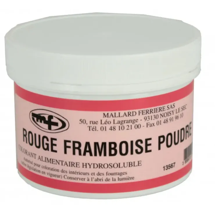 Sale MALLARD FERRIERE Colorant alimentaire Rouge Framboise E122 Poudre Hydrosoluble 100g