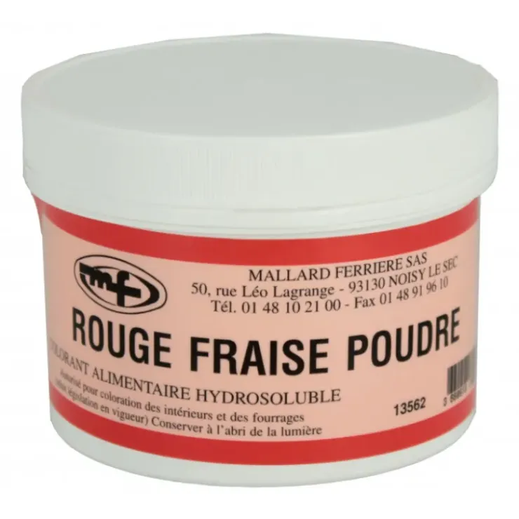 Sale MALLARD FERRIERE Colorant alimentaire Rouge Fraise E129 Poudre Hydrosoluble 50g