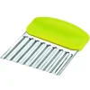 IBILI Coupe Légume Inox Ondulé Vert 8 cm x H 10 cm