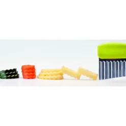 IBILI Coupe Légume Inox Ondulé Vert 8 cm x H 10 cm