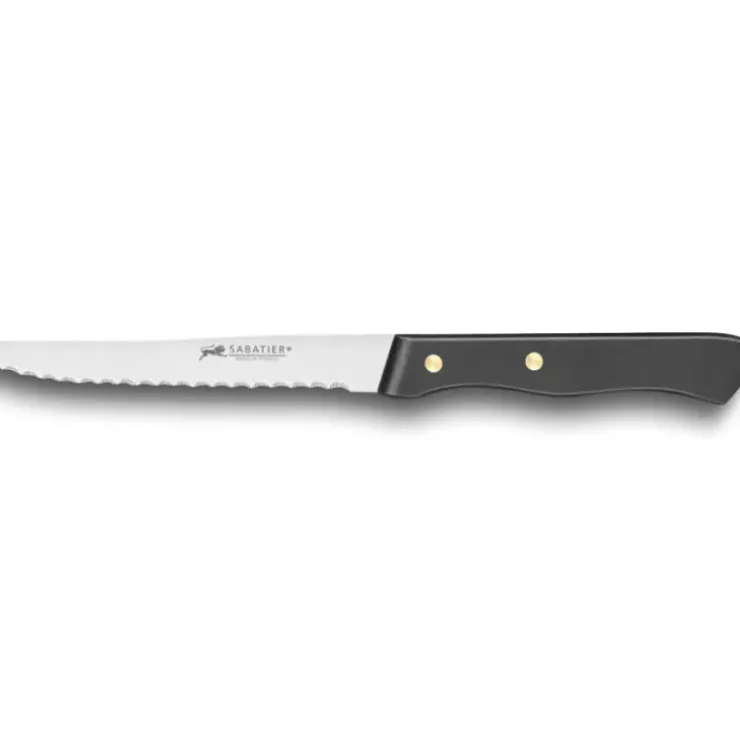Sale SABATIER Couteau de Table Cranté 10,5 cm Noir