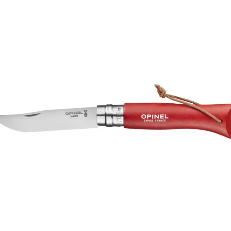 Discount OPINEL Couteau N°8 Baroudeur Rouge Colorama