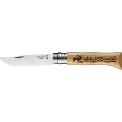 Best OPINEL Couteau N°8 Gravure Cerf Animalia