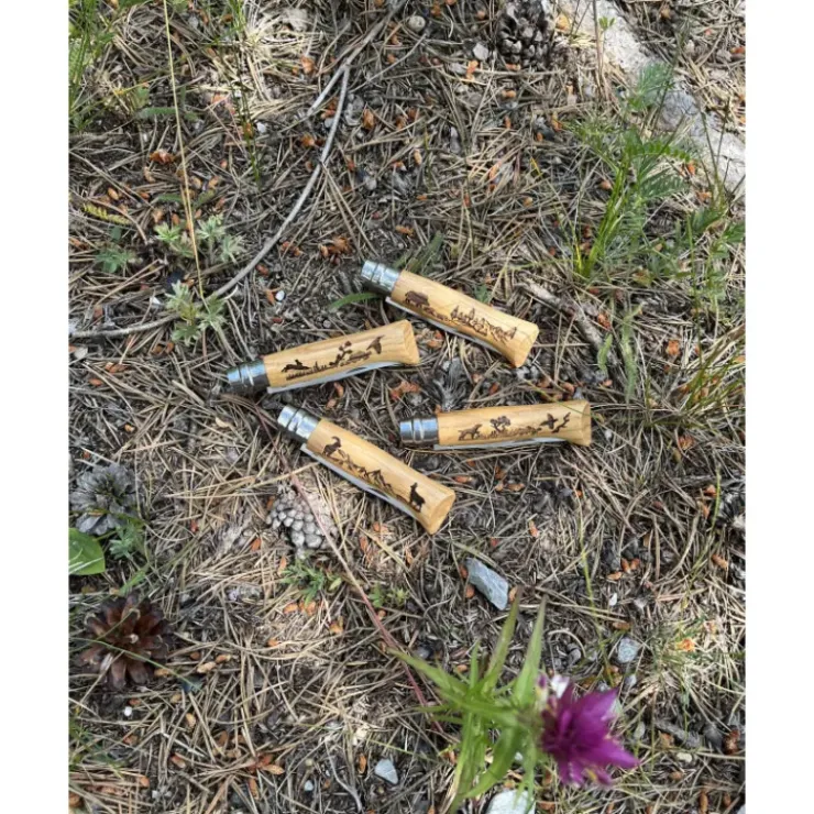 Clearance OPINEL Couteau N°8 Gravure Chien Animalia