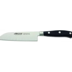 Best ARCOS Couteau Santoku alvéolé 14 cm RIVIERA noir