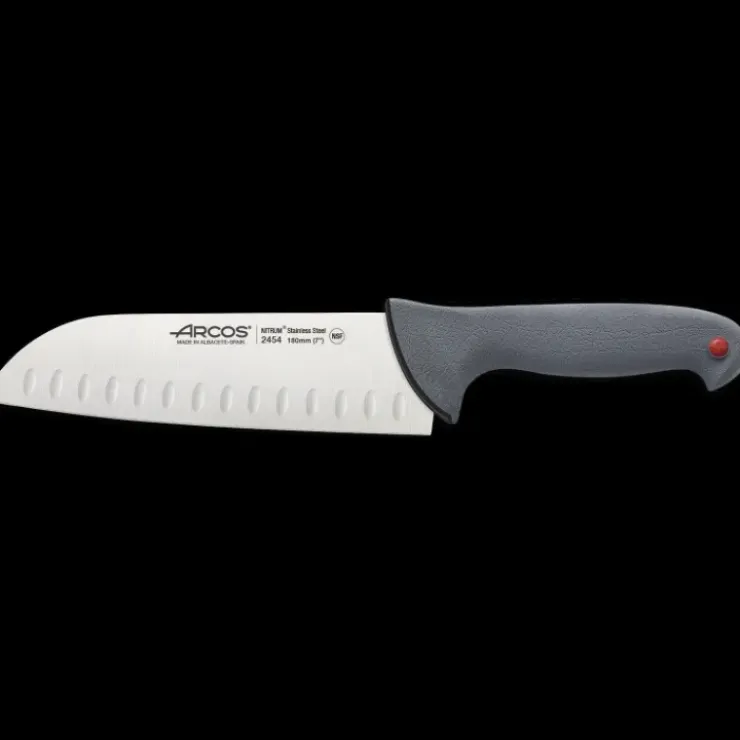 Clearance ARCOS Couteau Santoku Rouge 18 cm COLOUR PROF