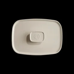 Clearance EMILE HENRY Couvercle Rectangulaire en Céramique pour Plat à Four 35 x 22 cm Argile