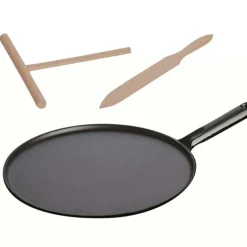 Best STAUB Crêpière 30 cm Fonte noire , manche Fonte