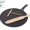 Best CHASSEUR Crêpière Fonte Émaillée 30 cm Noir avec Accessoires