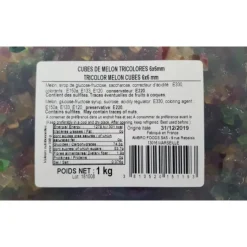 New CUISINEADDICT Cubes de Melon confit tricolores 1 kg