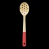 PEBBLY Cuillère de Cuisine Ajourée Bambou 30 cm Rouge
