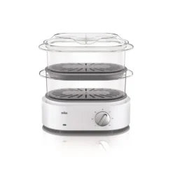 Hot CUISINEADDICT Cuiseur Vapeur Electrique IDENTITY COLLECTION Blanc Braun