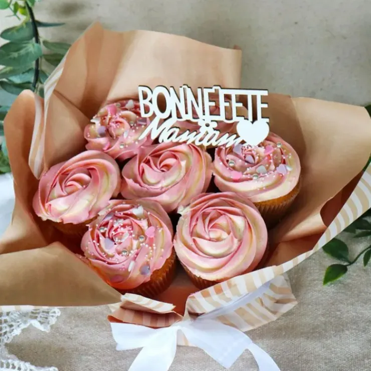 Hot PATISDECOR Décor Bonne Fête Maman sur Pic (x2) Patisdécor