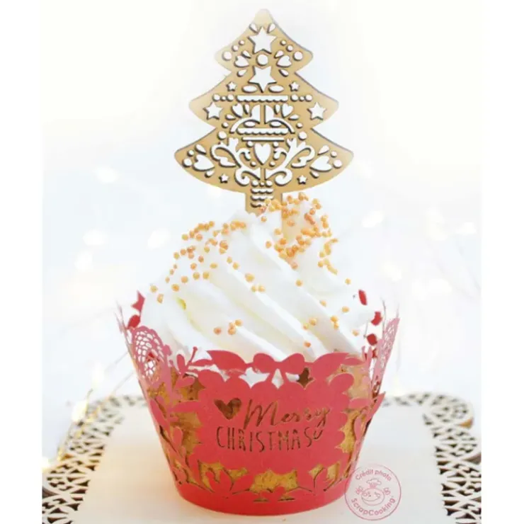 Sale SCRAPCOOKING Décor de Bûche en Bois (x4)