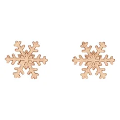 Best FUNCAKES Décoration Gâteau Flocon de Neige Doré en Pâte à Sucre (x12)