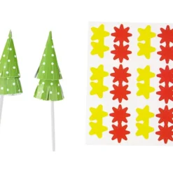 Clearance WILTON Décorations Sapins de Noël sur Piques (x12)