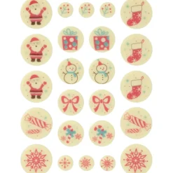 Outlet VALRHONA Décors Chocolat Blanc Noël 24 pièces Chocolatree