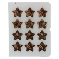 Best FUNCAKES Décors Chocolat Noir Étoiles Or (x12)