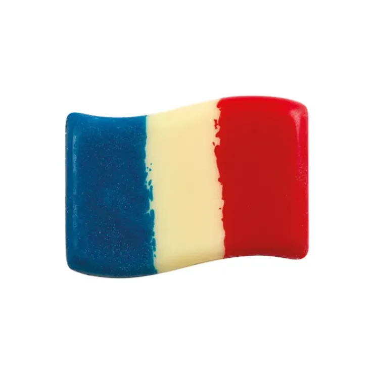 Discount FLORENSUC Décors en Chocolat Blanc Drapeau de la France 40x30 mm (x120)