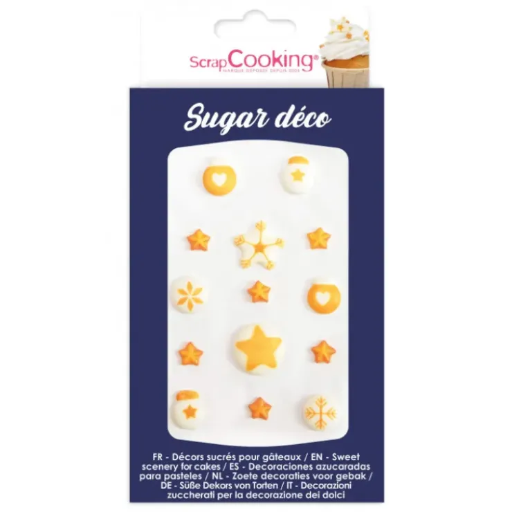Outlet SCRAPCOOKING Décors en Sucre Déco Dorée (x14)