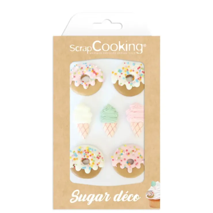 Sale SCRAPCOOKING Décors en Sucre Donuts et Glaces (x7)
