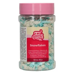Best FUNCAKES Décors en Sucre Flocon de Neige Bleu et Blanc 150 g