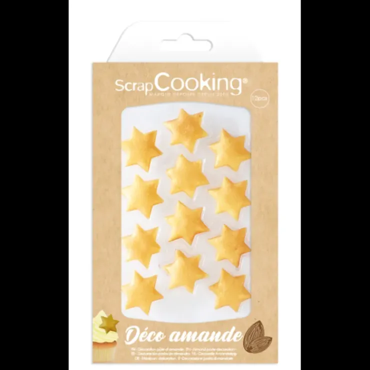 Sale SCRAPCOOKING Décors Pâte d'Amande Etoiles Dorées (x6)