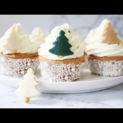 Hot SCRAPCOOKING Décors Pâte d'Amande Sapin Noël (x6)