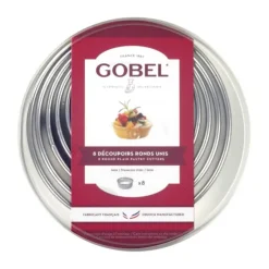 GOBEL Découpoirs Ronds unis inox (boite de 8)